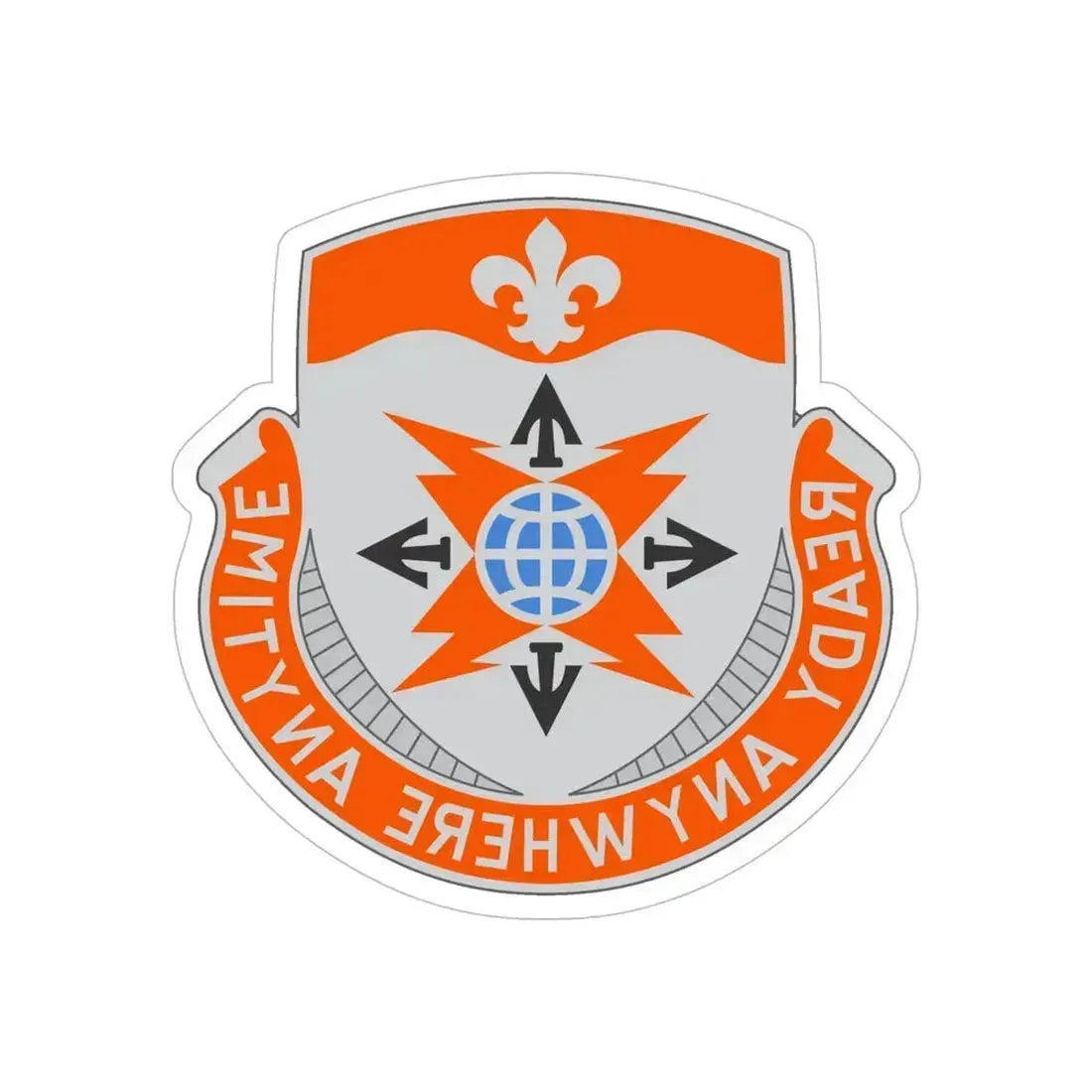 324 Signal Battalion (U.S. Army) REVERSE PRINT Transparent Die-Cut STICKER 6 Inch Die-Cut Transparent - The Sticker Space