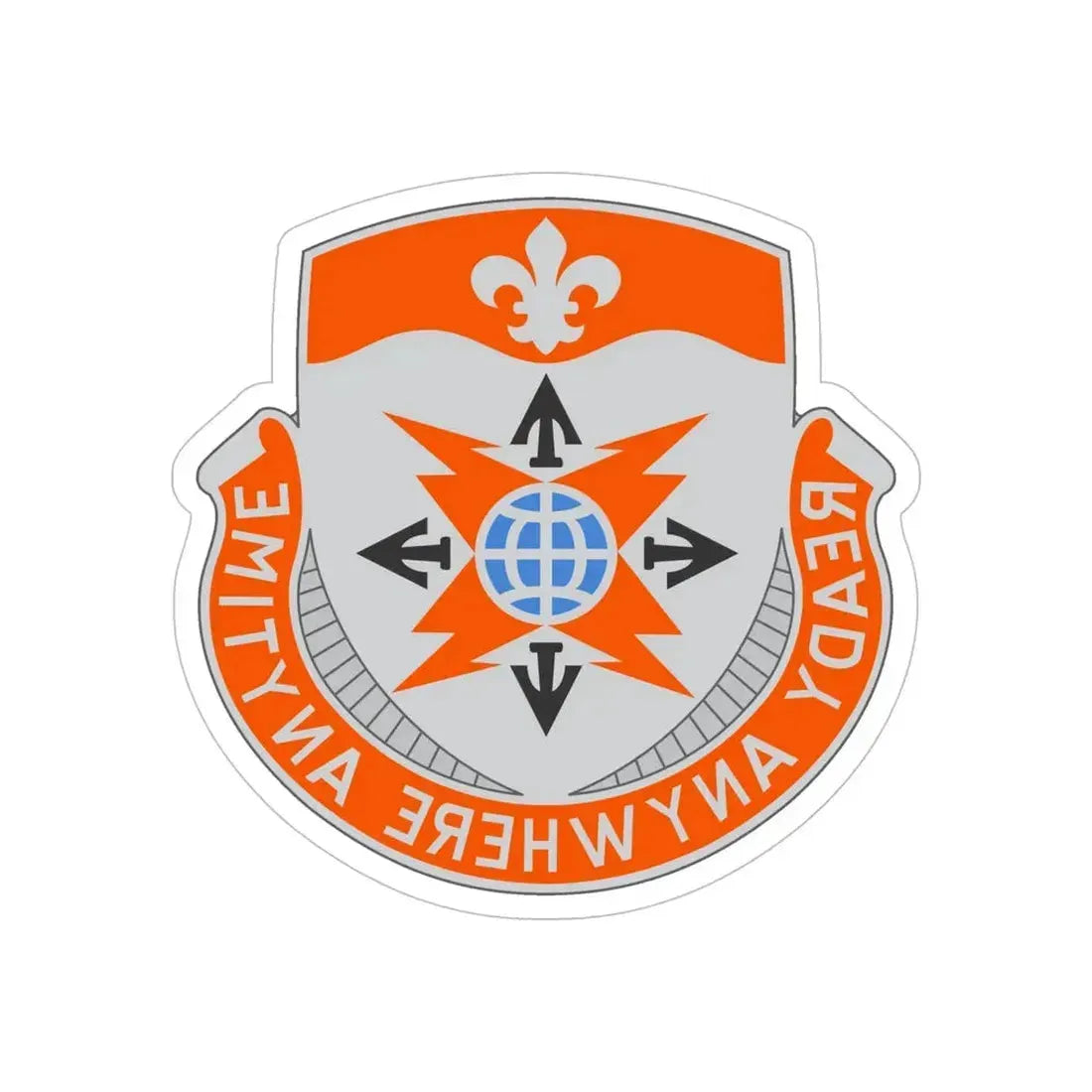 324 Signal Battalion (U.S. Army) REVERSE PRINT Transparent Die-Cut STICKER - The Sticker Space