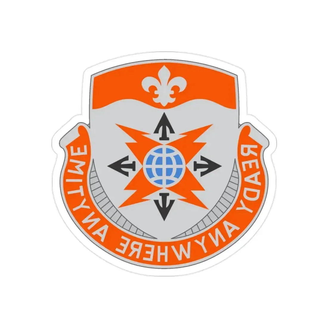 324 Signal Battalion (U.S. Army) REVERSE PRINT Transparent Die-Cut STICKER - The Sticker Space
