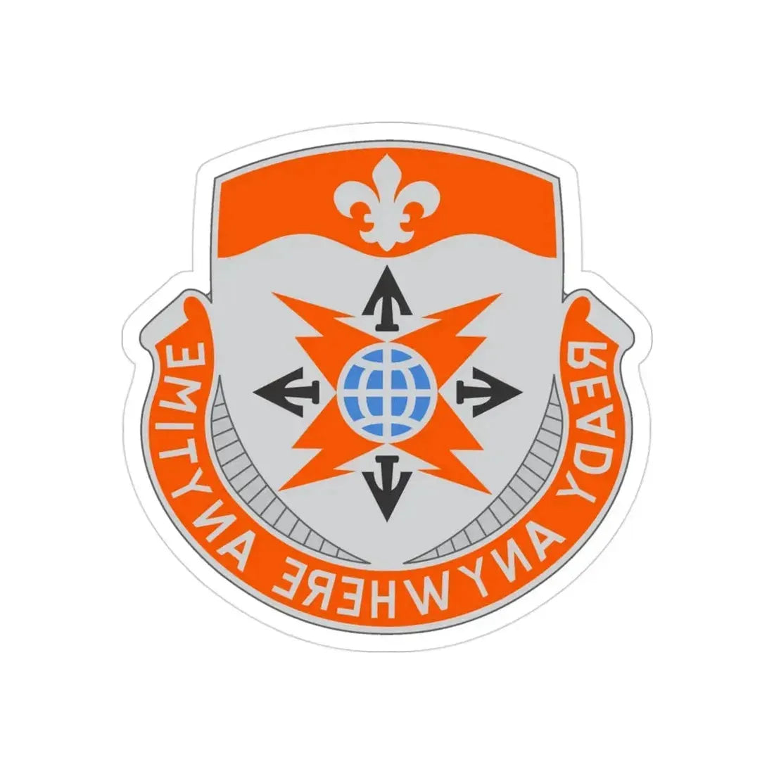 324 Signal Battalion (U.S. Army) REVERSE PRINT Transparent Die-Cut STICKER - The Sticker Space