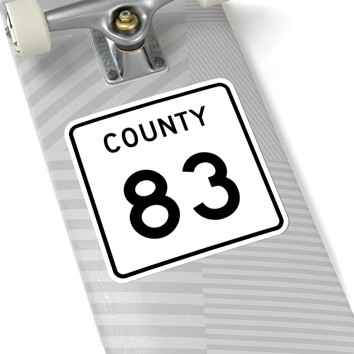 County 83 square (Minnesota) (Road Sign) STICKER Vinyl Kiss-Cut Decal
