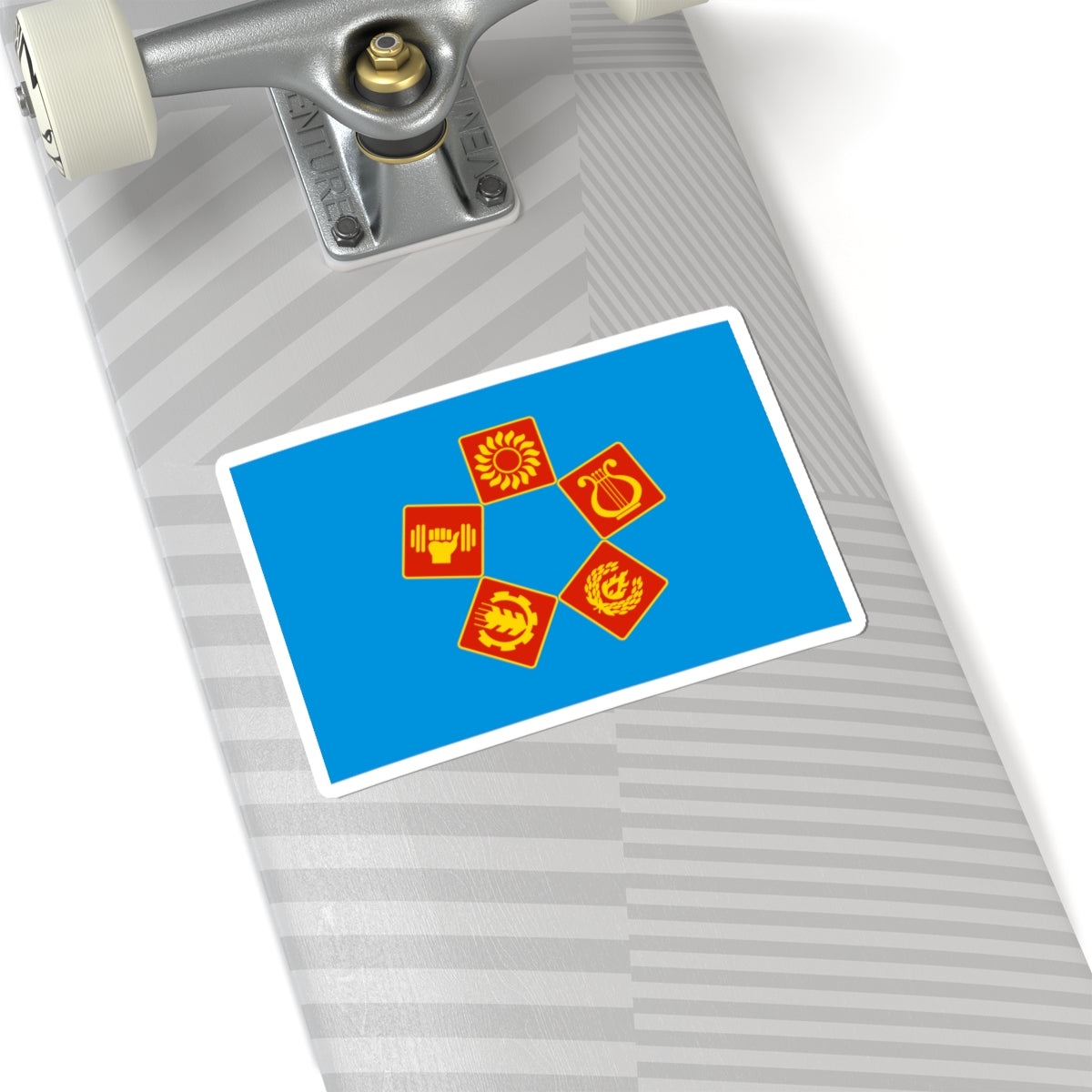 Flag of Lyuberetsky rayon Moscow oblast (Russia) STICKER Vinyl Kiss-Cut Decal