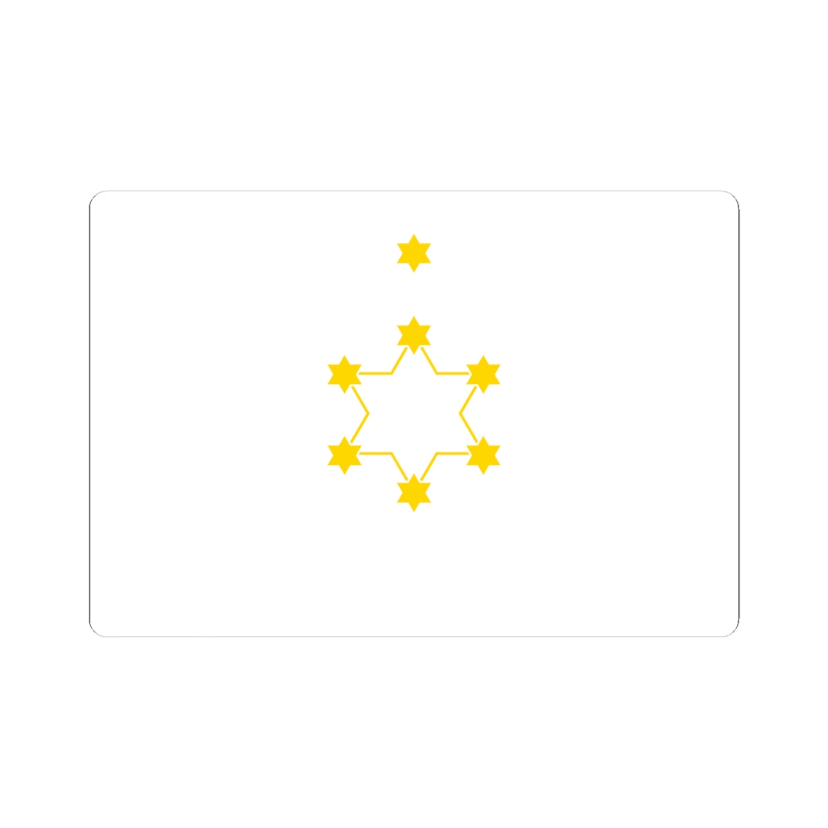 Herzl flag (Israel) STICKER Vinyl Kiss-Cut Decal