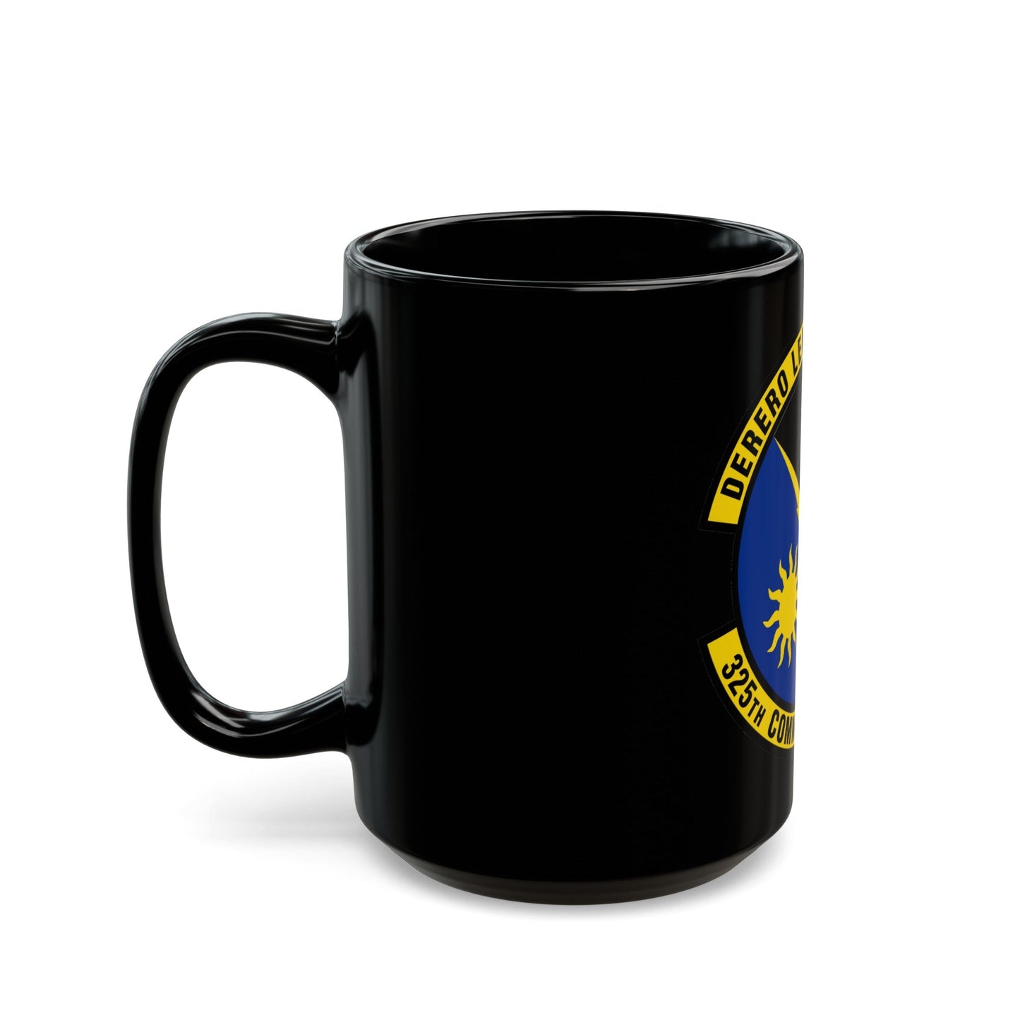 325 Communications Squadron ACC (U.S. Air Force) Black Coffee Mug-The Sticker Space