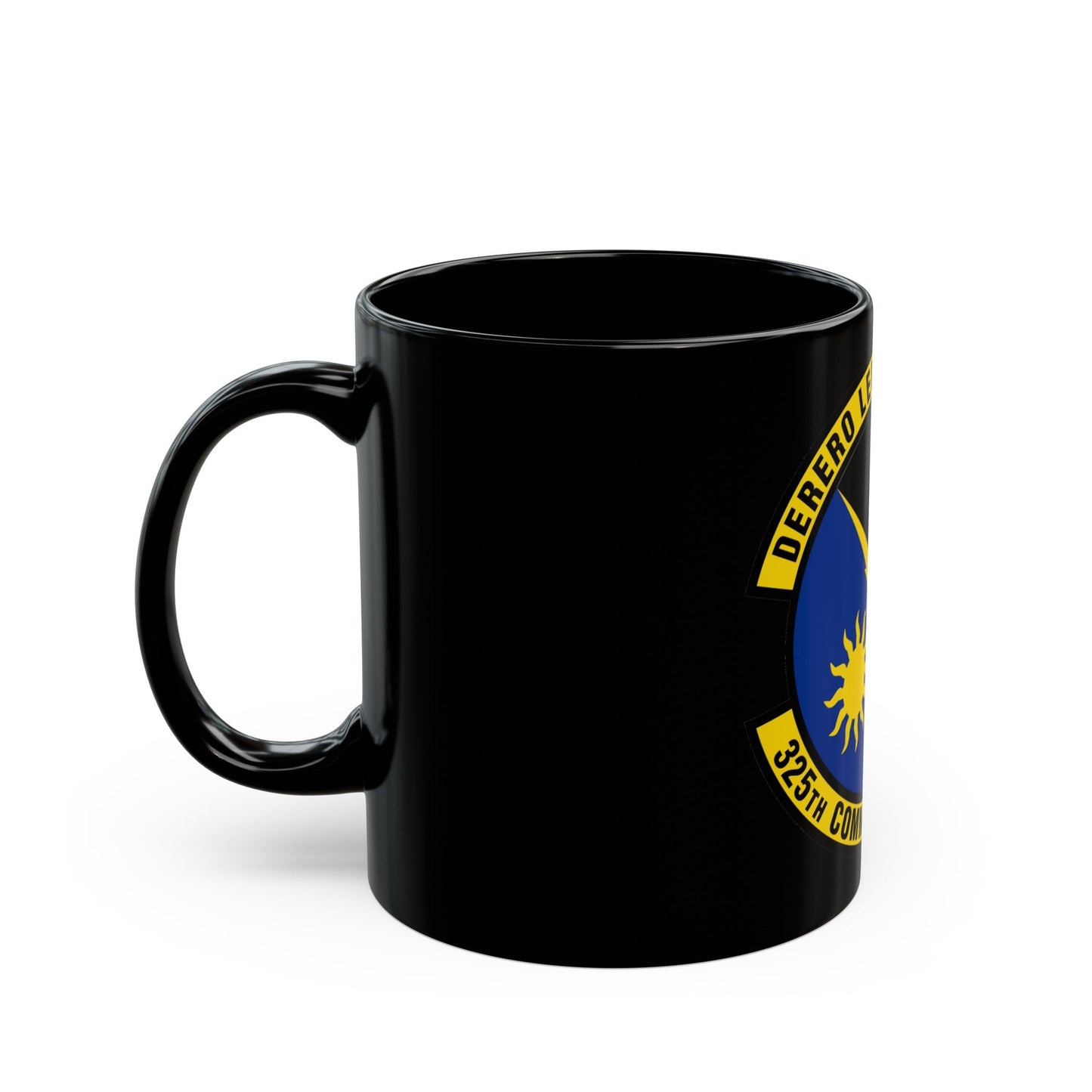 325 Communications Squadron ACC (U.S. Air Force) Black Coffee Mug-The Sticker Space