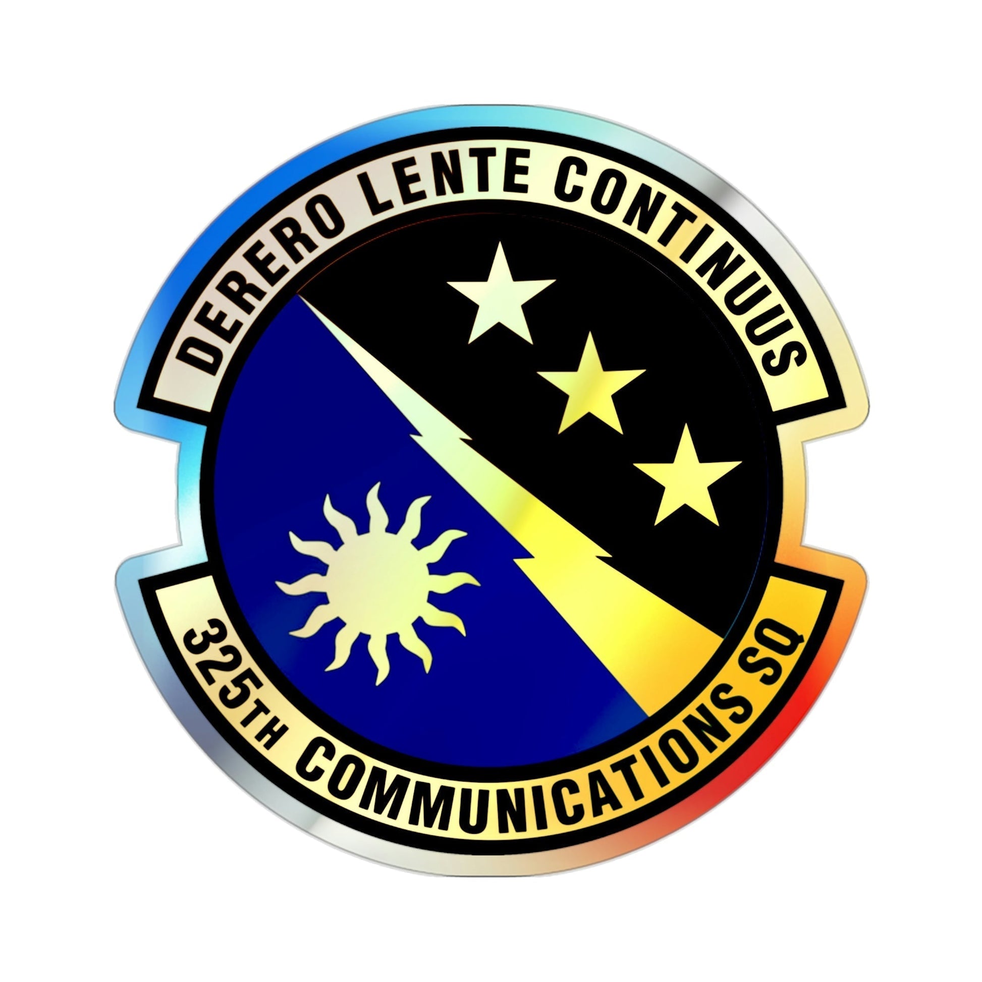 325 Communications Squadron ACC (U.S. Air Force) Holographic STICKER Die-Cut Vinyl Decal-2 Inch-The Sticker Space