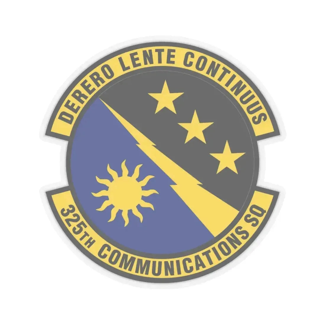 325 Communications Squadron ACC (U.S. Air Force) STICKER Vinyl Kiss-Cut Decal 3 Inch Transparent - The Sticker Space
