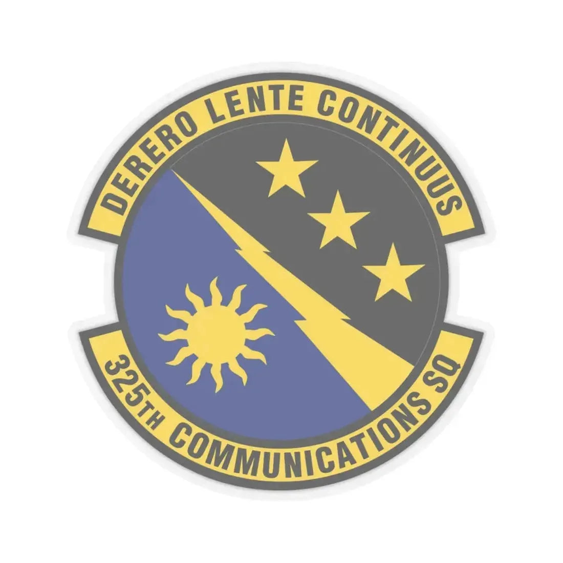 325 Communications Squadron ACC (U.S. Air Force) STICKER Vinyl Kiss-Cut Decal 4 Inch Transparent - The Sticker Space