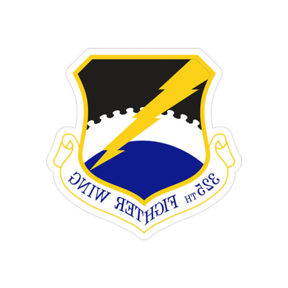 325 Fighter Wing ACC (U.S. Air Force) REVERSE PRINT Transparent STICKER-2" × 2"-The Sticker Space