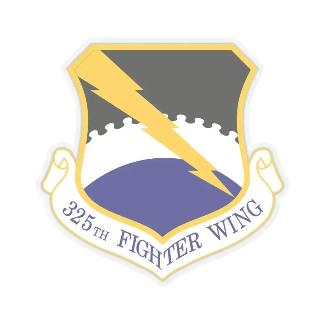 325 Fighter Wing ACC (U.S. Air Force) STICKER Vinyl Kiss-Cut Decal 4 Inch Transparent - The Sticker Space