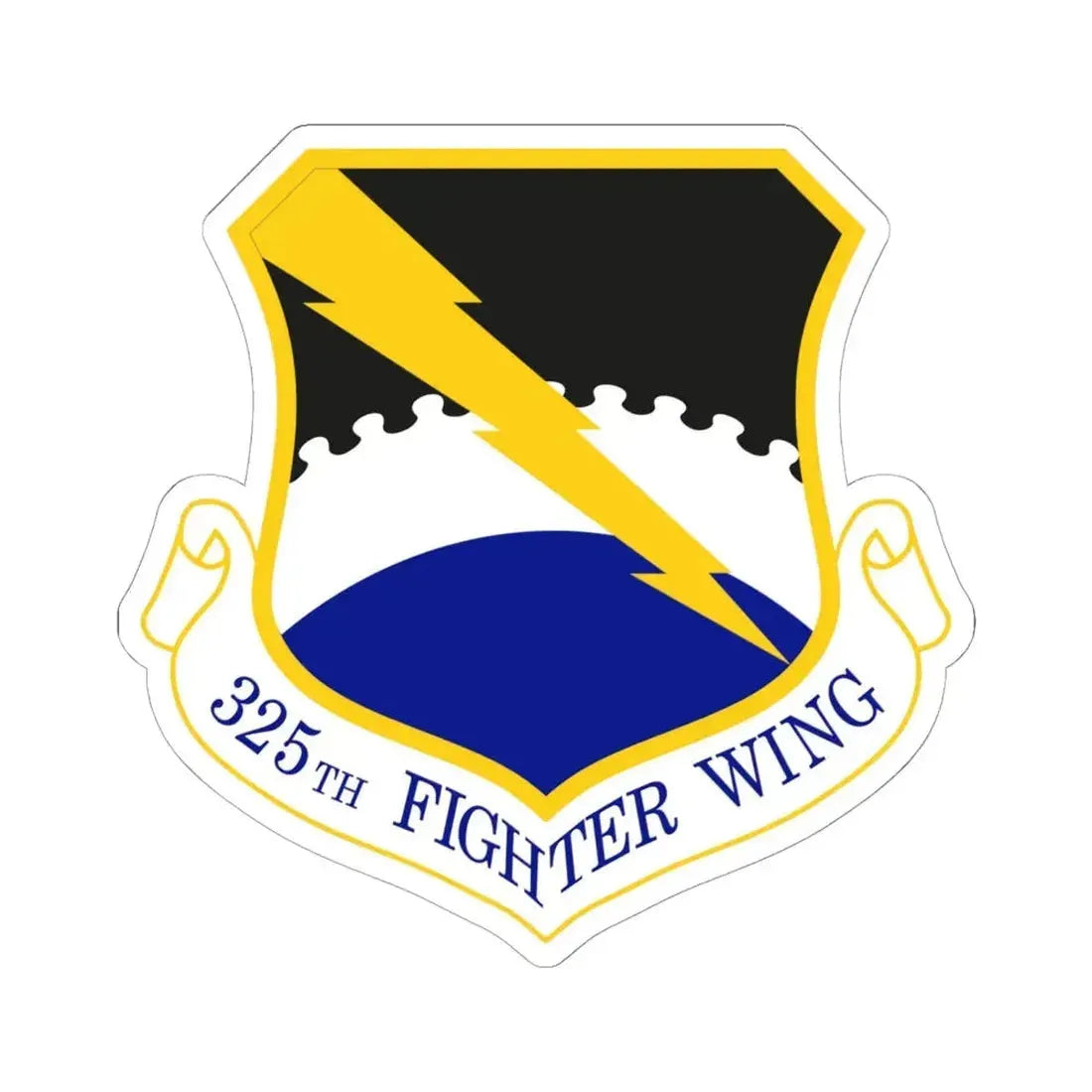 325 Fighter Wing ACC (U.S. Air Force) STICKER Vinyl Kiss-Cut Decal 6 Inch White - The Sticker Space