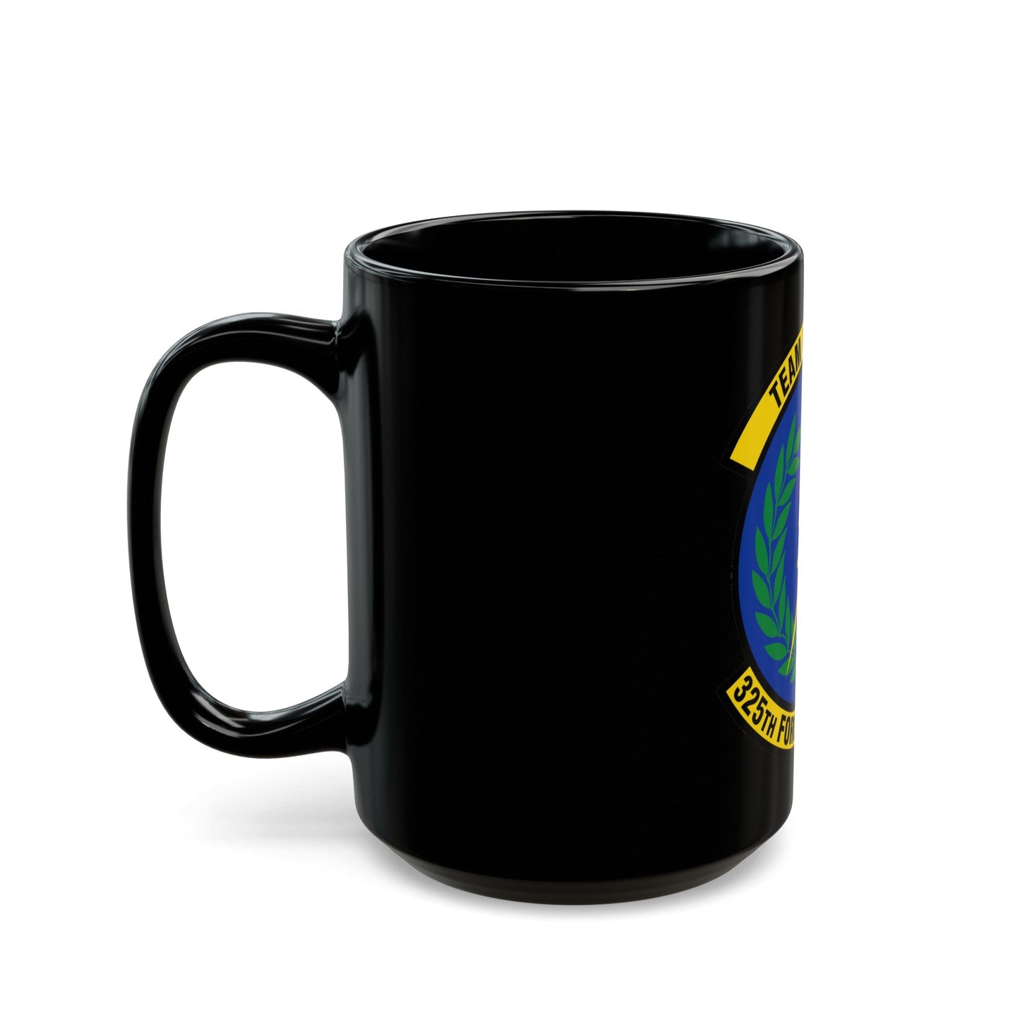 325 Force Support Squadron AETC (U.S. Air Force) Black Coffee Mug-The Sticker Space