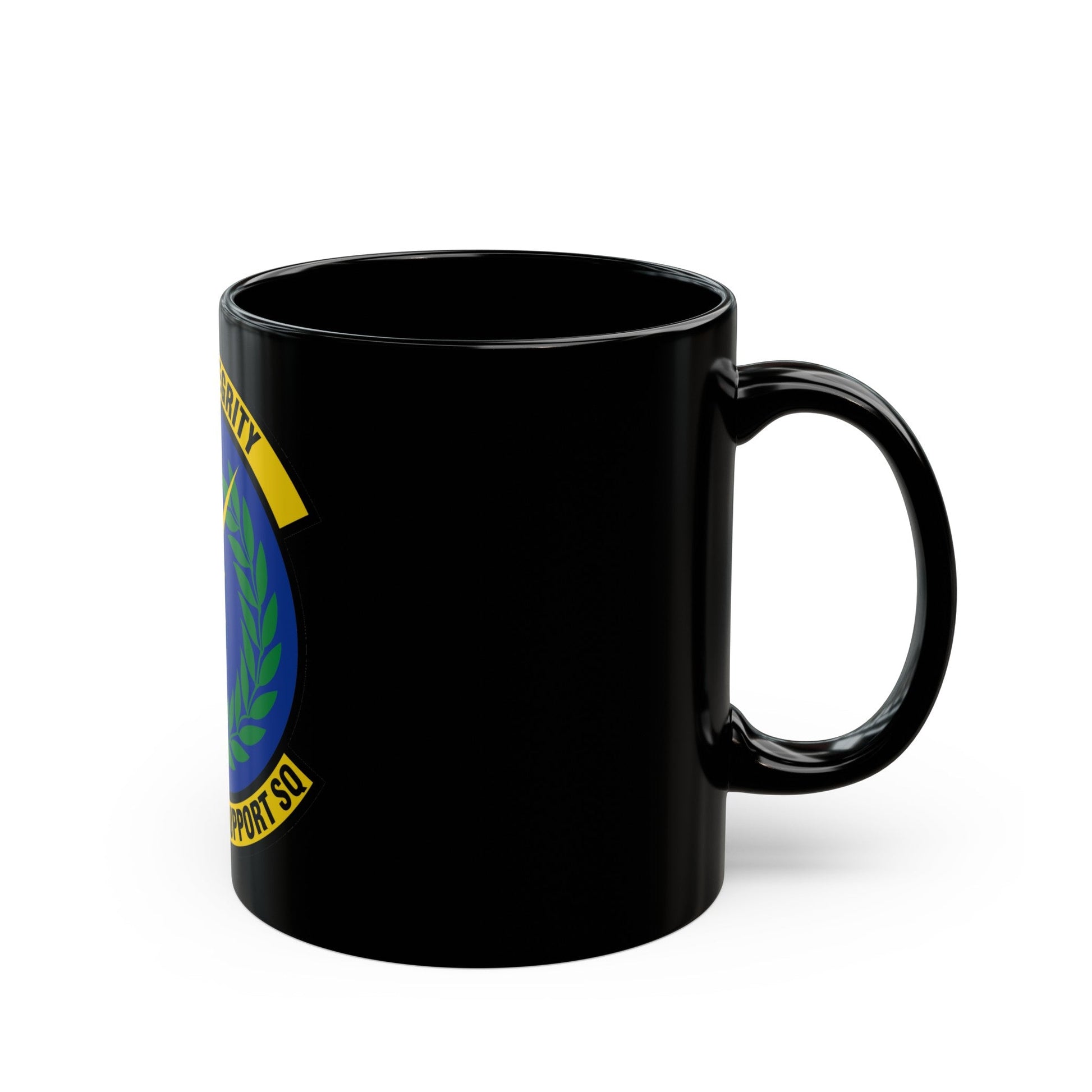 325 Force Support Squadron AETC (U.S. Air Force) Black Coffee Mug-The Sticker Space