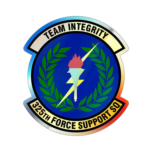 325 Force Support Squadron AETC (U.S. Air Force) Holographic STICKER Die-Cut Vinyl Decal-6 Inch-The Sticker Space