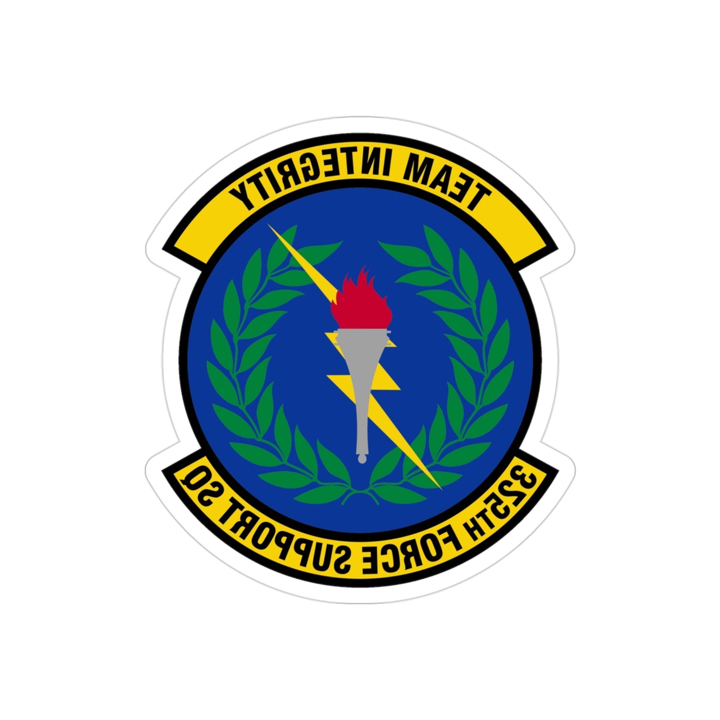 325 Force Support Squadron AETC (U.S. Air Force) REVERSE PRINT Transparent STICKER-3 Inch-The Sticker Space