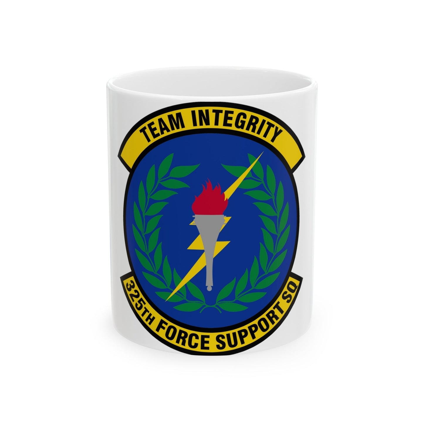 325 Force Support Squadron AETC (U.S. Air Force) White Coffee Mug-11oz-The Sticker Space