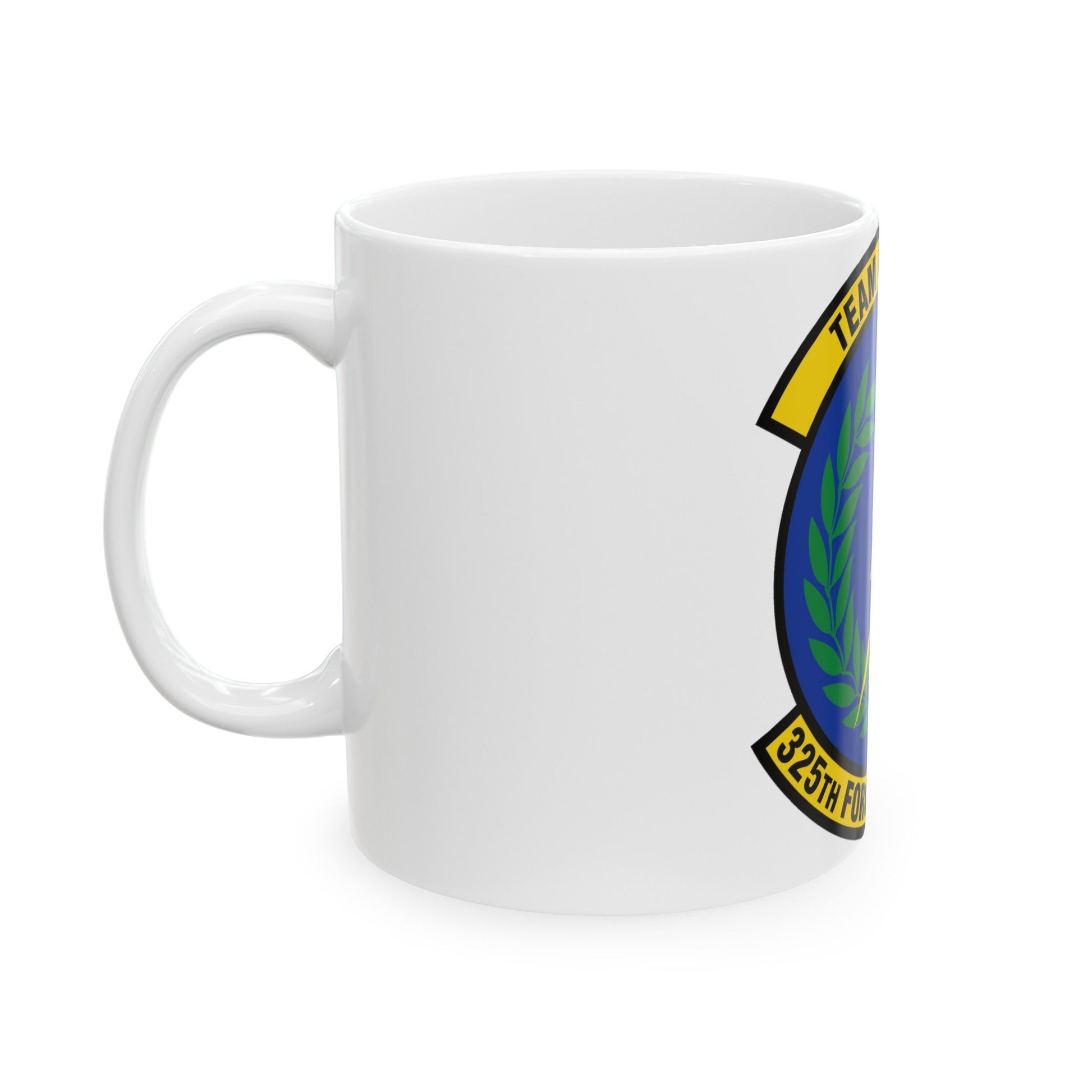 325 Force Support Squadron AETC (U.S. Air Force) White Coffee Mug-The Sticker Space