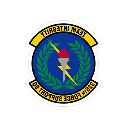 325 Force Support Squadron AETC (U.S. Air Force) REVERSE PRINT Transparent Die-Cut STICKER - The Sticker Space