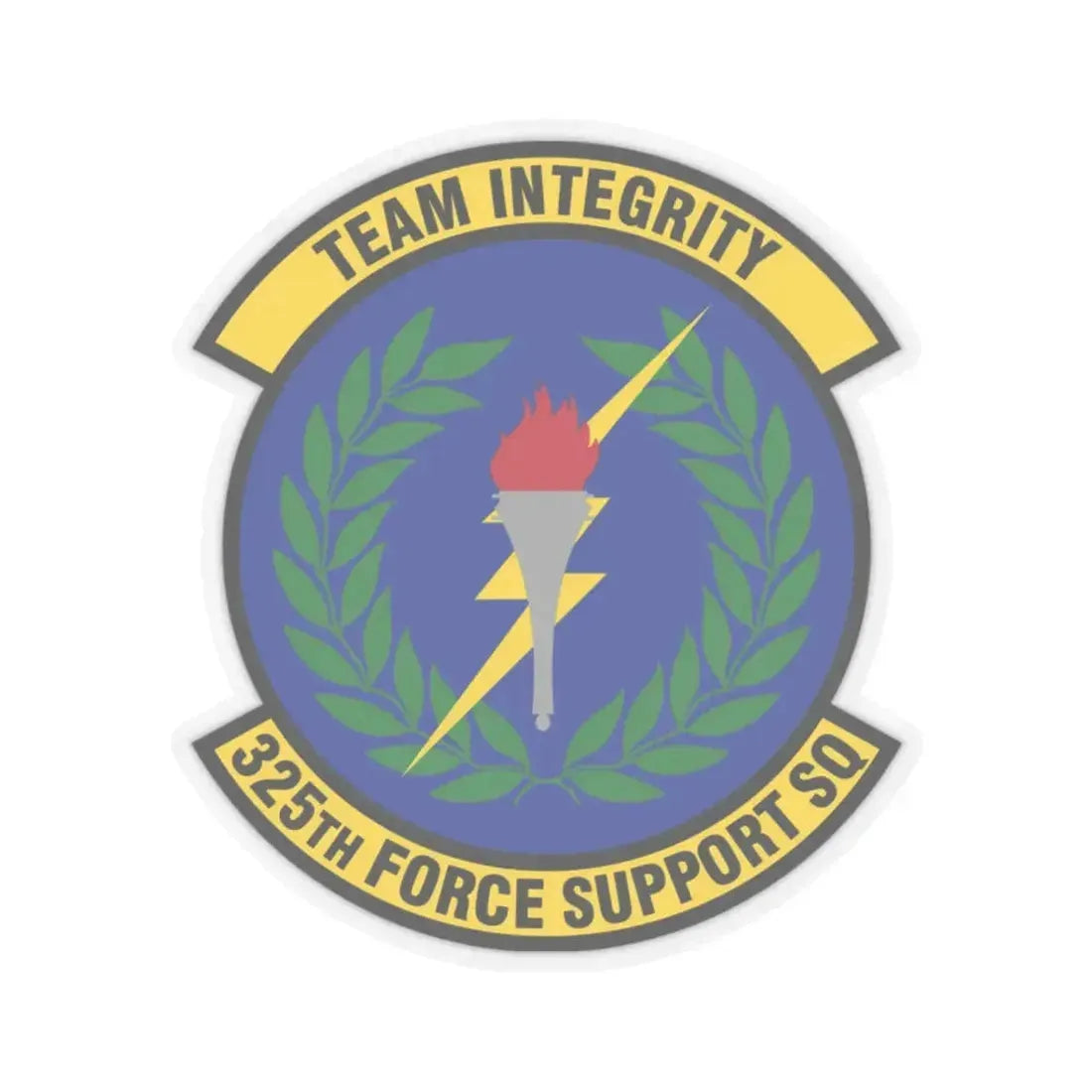 325 Force Support Squadron AETC (U.S. Air Force) STICKER Vinyl Kiss-Cut Decal 2 Inch Transparent - The Sticker Space