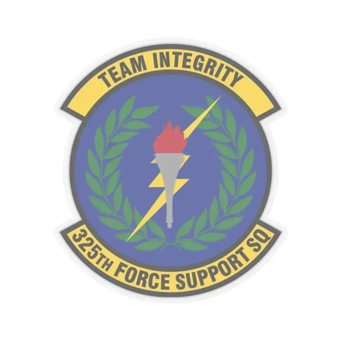 325 Force Support Squadron AETC (U.S. Air Force) STICKER Vinyl Kiss-Cut Decal 3 Inch Transparent - The Sticker Space