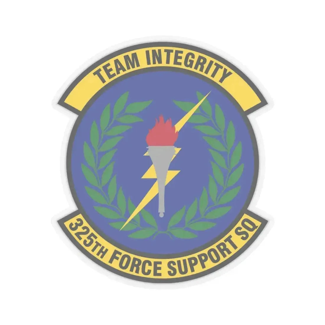 325 Force Support Squadron AETC (U.S. Air Force) STICKER Vinyl Kiss-Cut Decal 4 Inch Transparent - The Sticker Space