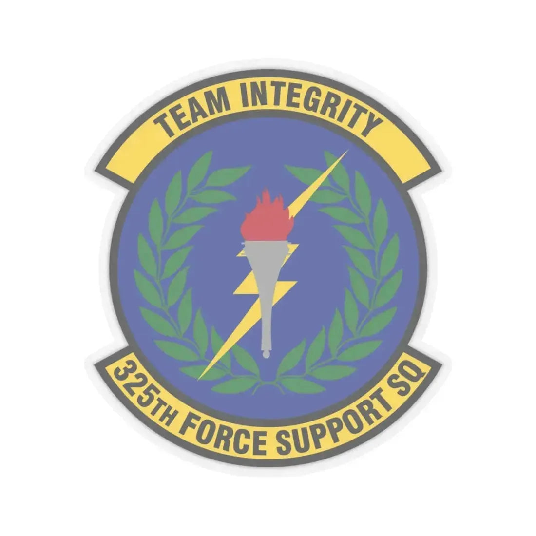 325 Force Support Squadron AETC (U.S. Air Force) STICKER Vinyl Kiss-Cut Decal 6 Inch Transparent - The Sticker Space