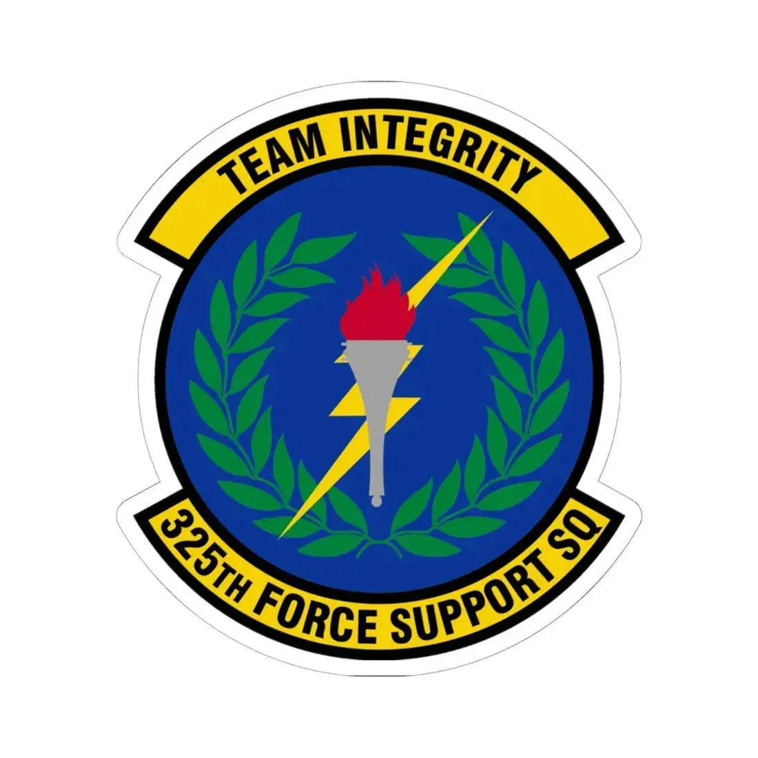325 Force Support Squadron AETC (U.S. Air Force) STICKER Vinyl Kiss-Cut Decal 6 Inch White - The Sticker Space