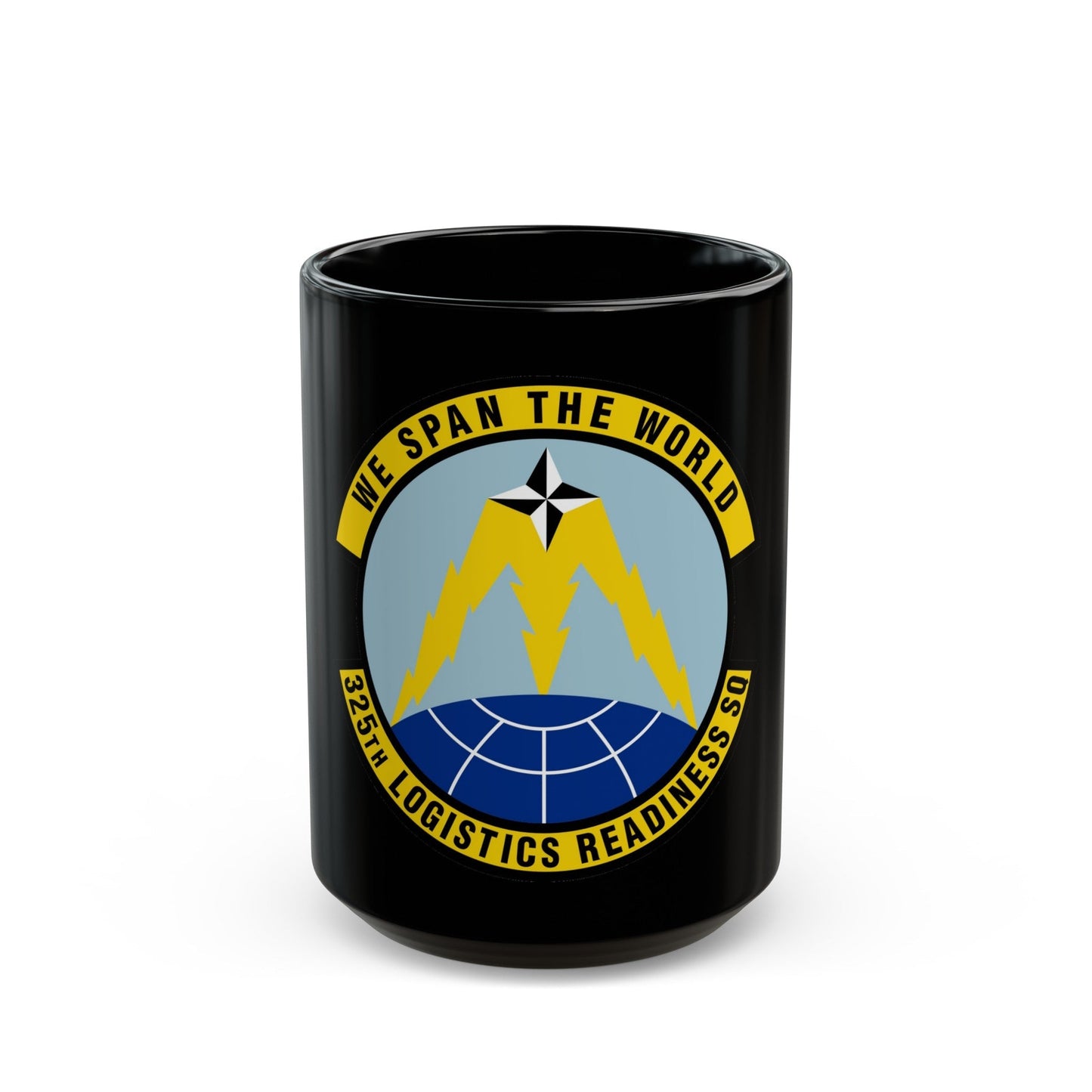 325 Logistics Readiness Squadron ACC (U.S. Air Force) Black Coffee Mug-15oz-The Sticker Space