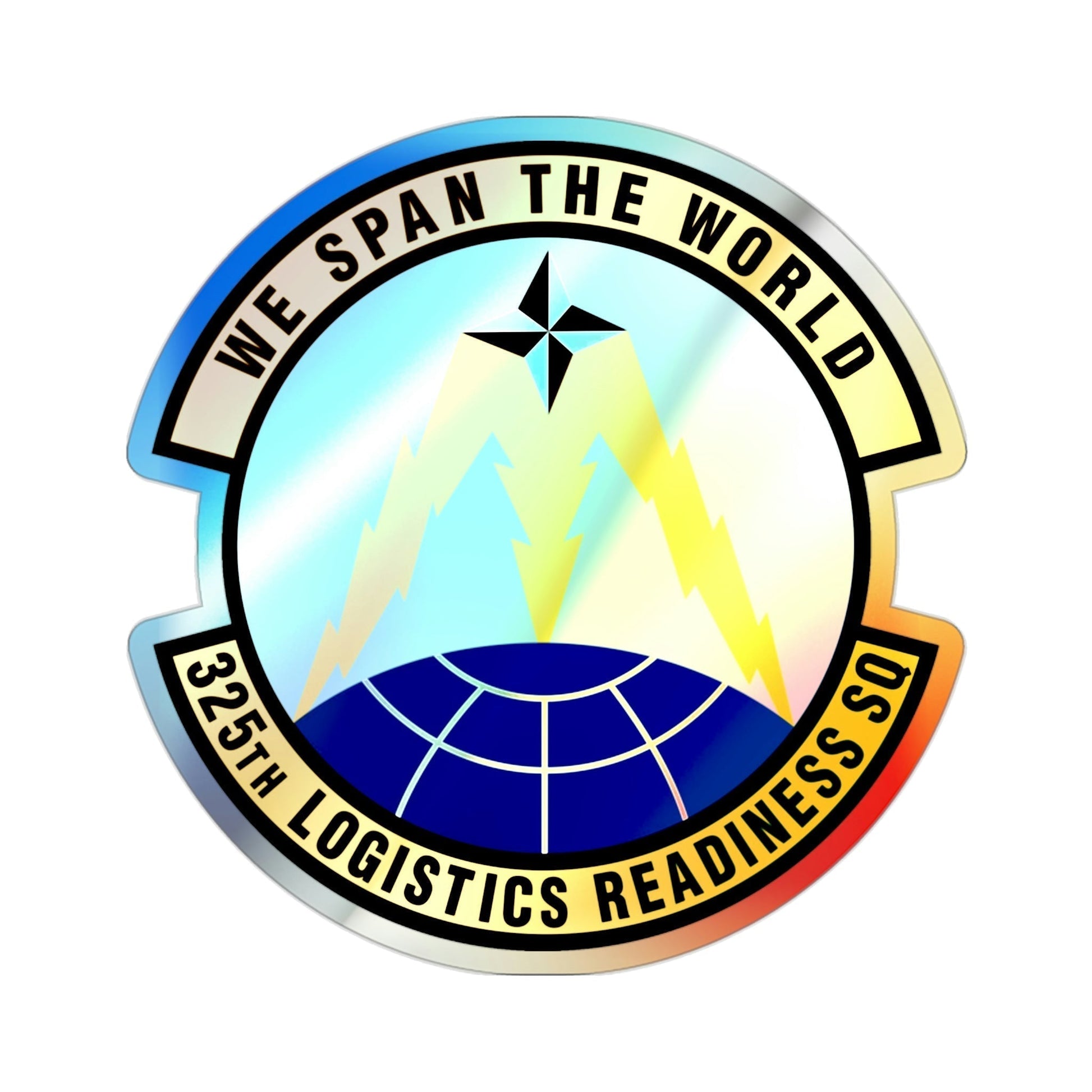 325 Logistics Readiness Squadron ACC (U.S. Air Force) Holographic STICKER Die-Cut Vinyl Decal-2 Inch-The Sticker Space