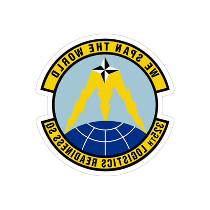 325 Logistics Readiness Squadron ACC (U.S. Air Force) REVERSE PRINT Transparent STICKER-4" × 4"-The Sticker Space