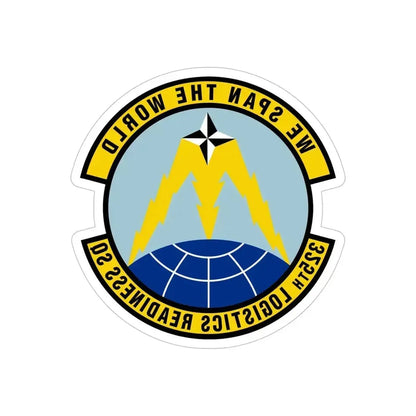 325 Logistics Readiness Squadron ACC (U.S. Air Force) REVERSE PRINT Transparent Die-Cut STICKER 5 Inch Die-Cut Transparent - The Sticker Space