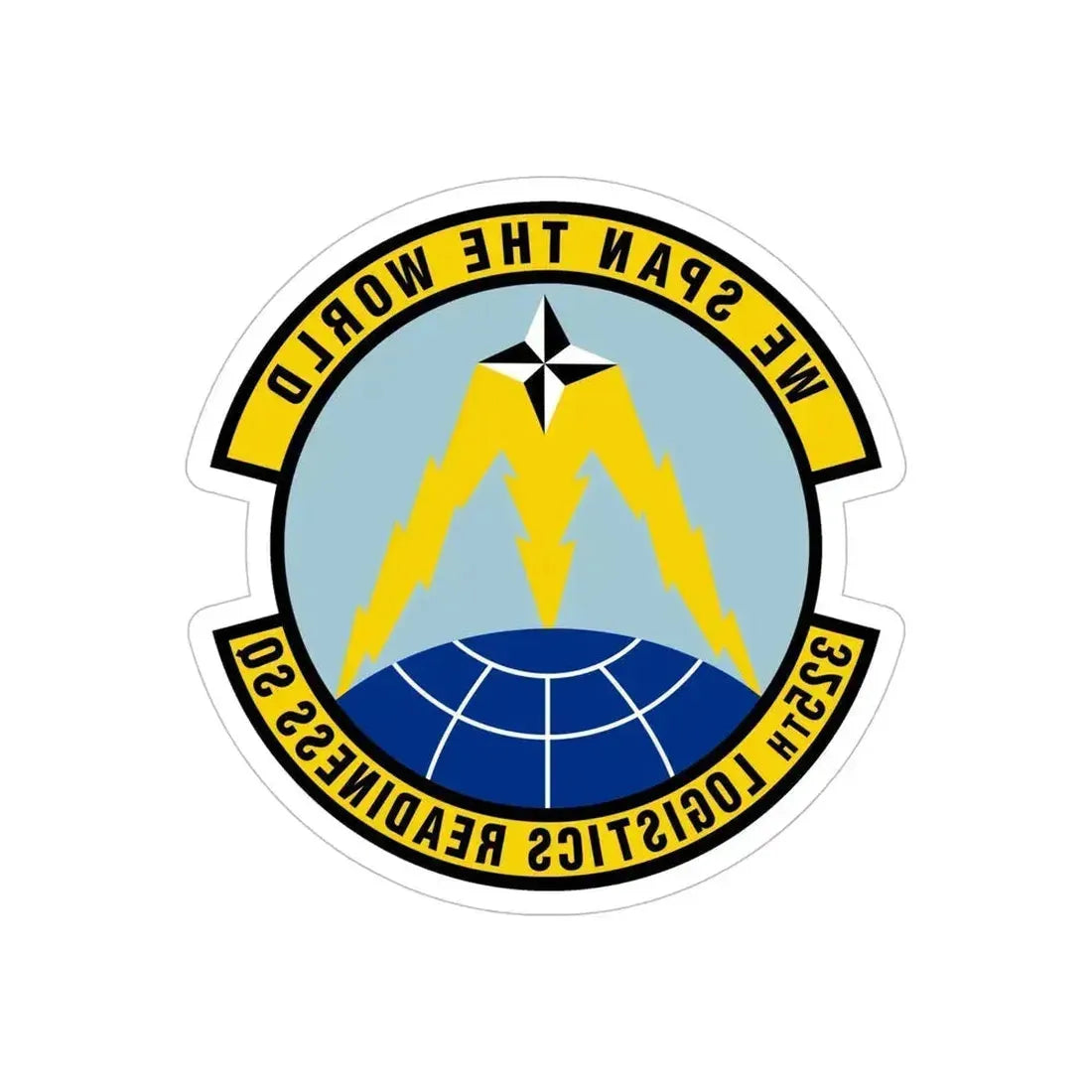 325 Logistics Readiness Squadron ACC (U.S. Air Force) REVERSE PRINT Transparent Die-Cut STICKER 6 Inch Die-Cut Transparent - The Sticker Space