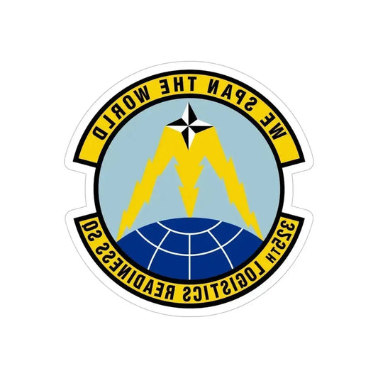 325 Logistics Readiness Squadron ACC (U.S. Air Force) REVERSE PRINT Transparent Die-Cut STICKER 6 Inch Die-Cut Transparent - The Sticker Space