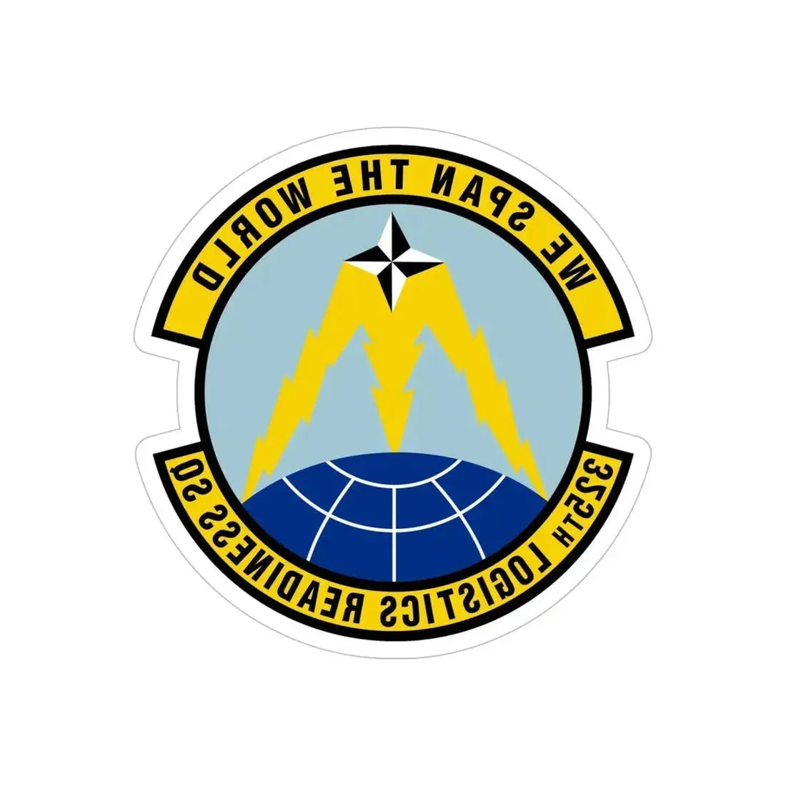 325 Logistics Readiness Squadron ACC (U.S. Air Force) REVERSE PRINT Transparent Die-Cut STICKER - The Sticker Space