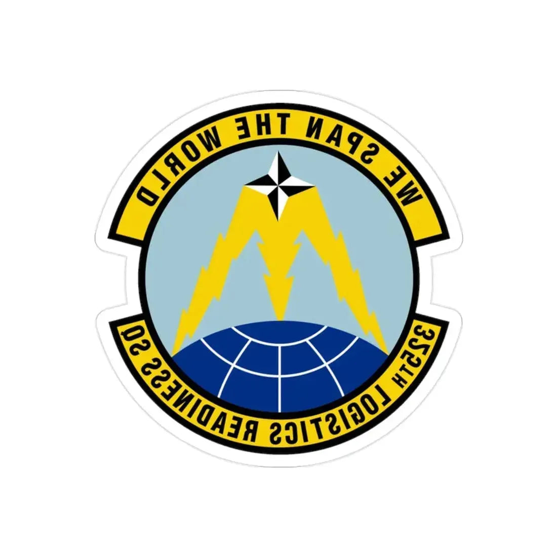 325 Logistics Readiness Squadron ACC (U.S. Air Force) REVERSE PRINT Transparent Die-Cut STICKER - The Sticker Space
