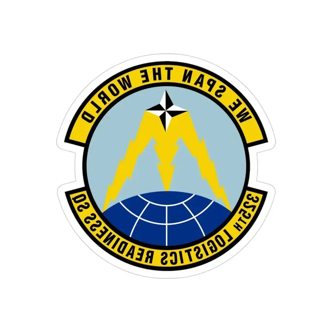 325 Logistics Readiness Squadron ACC (U.S. Air Force) REVERSE PRINT Transparent Die-Cut STICKER - The Sticker Space