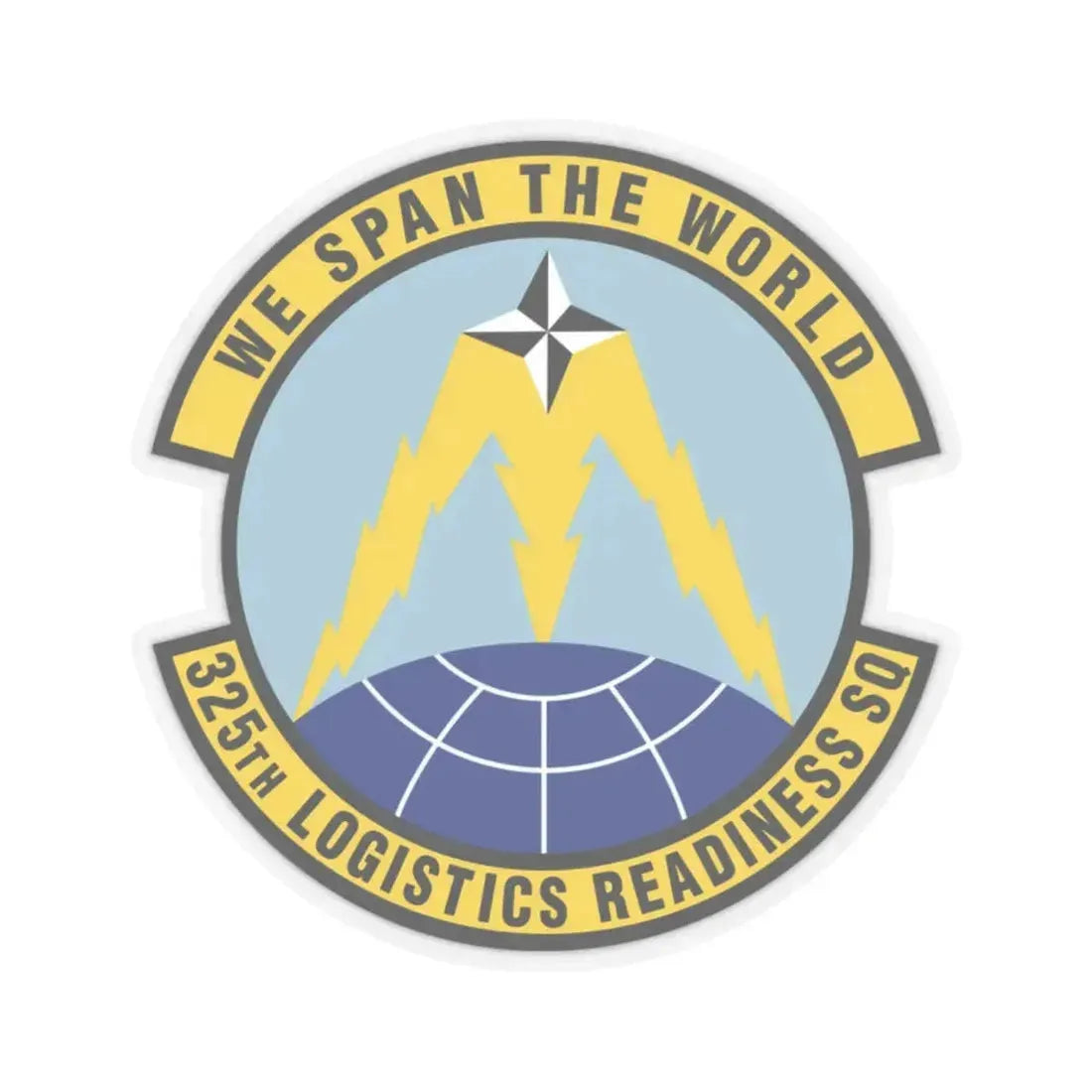 325 Logistics Readiness Squadron ACC (U.S. Air Force) STICKER Vinyl Kiss-Cut Decal 2 Inch Transparent - The Sticker Space