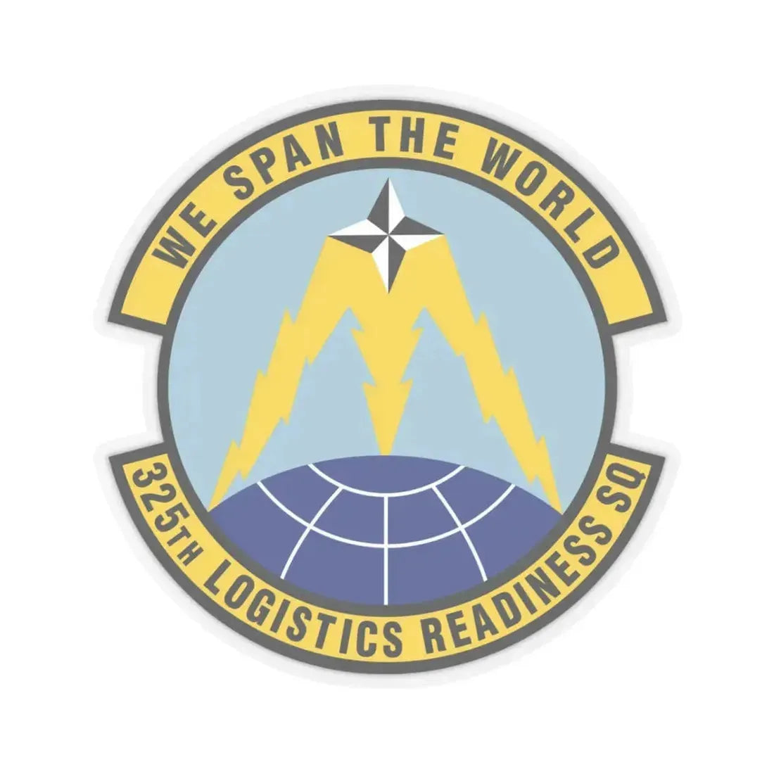 325 Logistics Readiness Squadron ACC (U.S. Air Force) STICKER Vinyl Kiss-Cut Decal 3 Inch Transparent - The Sticker Space