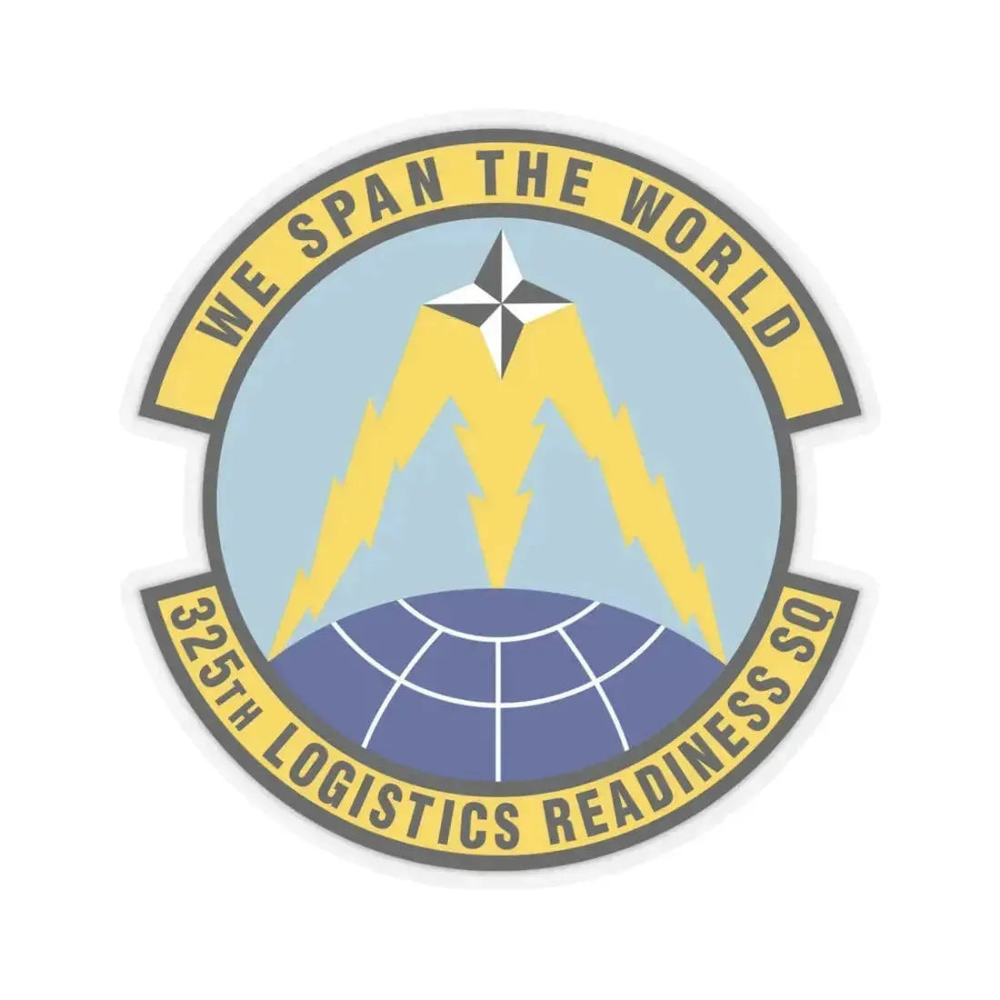 325 Logistics Readiness Squadron ACC (U.S. Air Force) STICKER Vinyl Kiss-Cut Decal 4 Inch Transparent - The Sticker Space
