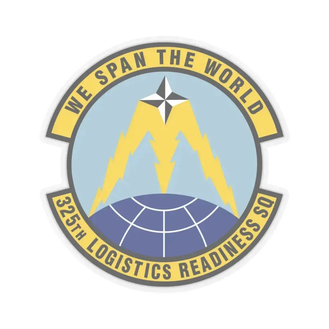 325 Logistics Readiness Squadron ACC (U.S. Air Force) STICKER Vinyl Kiss-Cut Decal 6 Inch Transparent - The Sticker Space