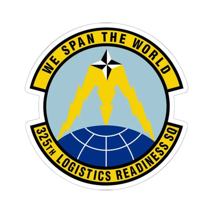325 Logistics Readiness Squadron ACC (U.S. Air Force) STICKER Vinyl Kiss-Cut Decal 6 Inch White - The Sticker Space