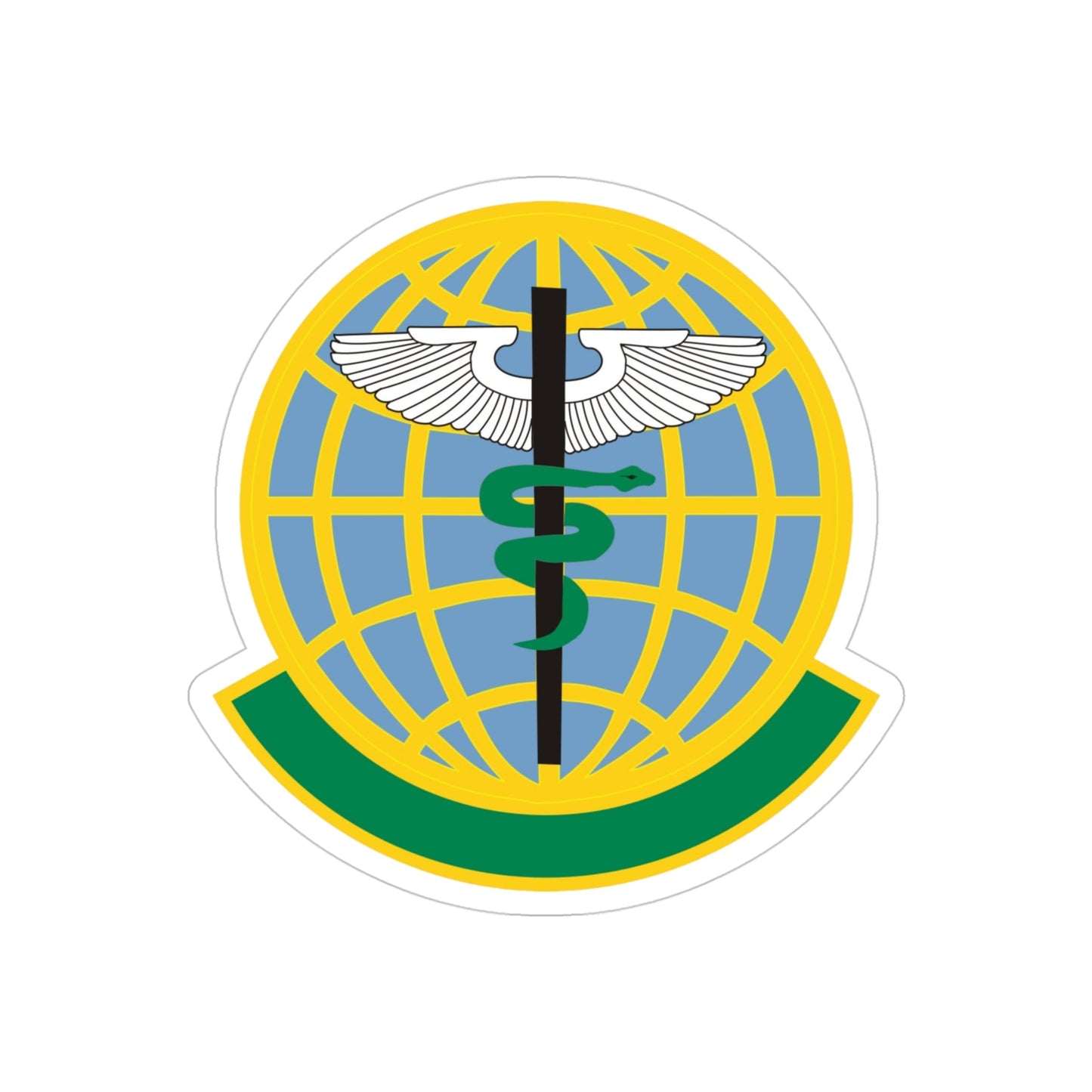 325 Medical Operations Squadron ACC (U.S. Air Force) REVERSE PRINT Transparent STICKER-4 Inch-The Sticker Space