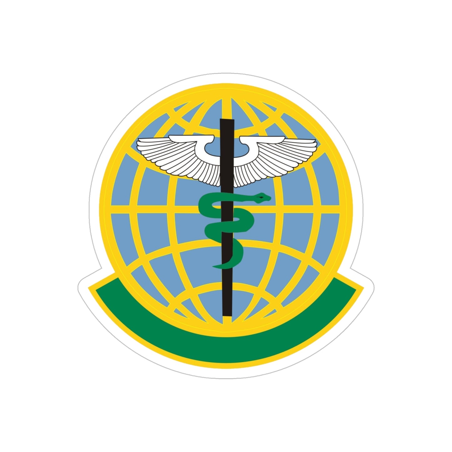 325 Medical Operations Squadron ACC (U.S. Air Force) REVERSE PRINT Transparent STICKER-5 Inch-The Sticker Space