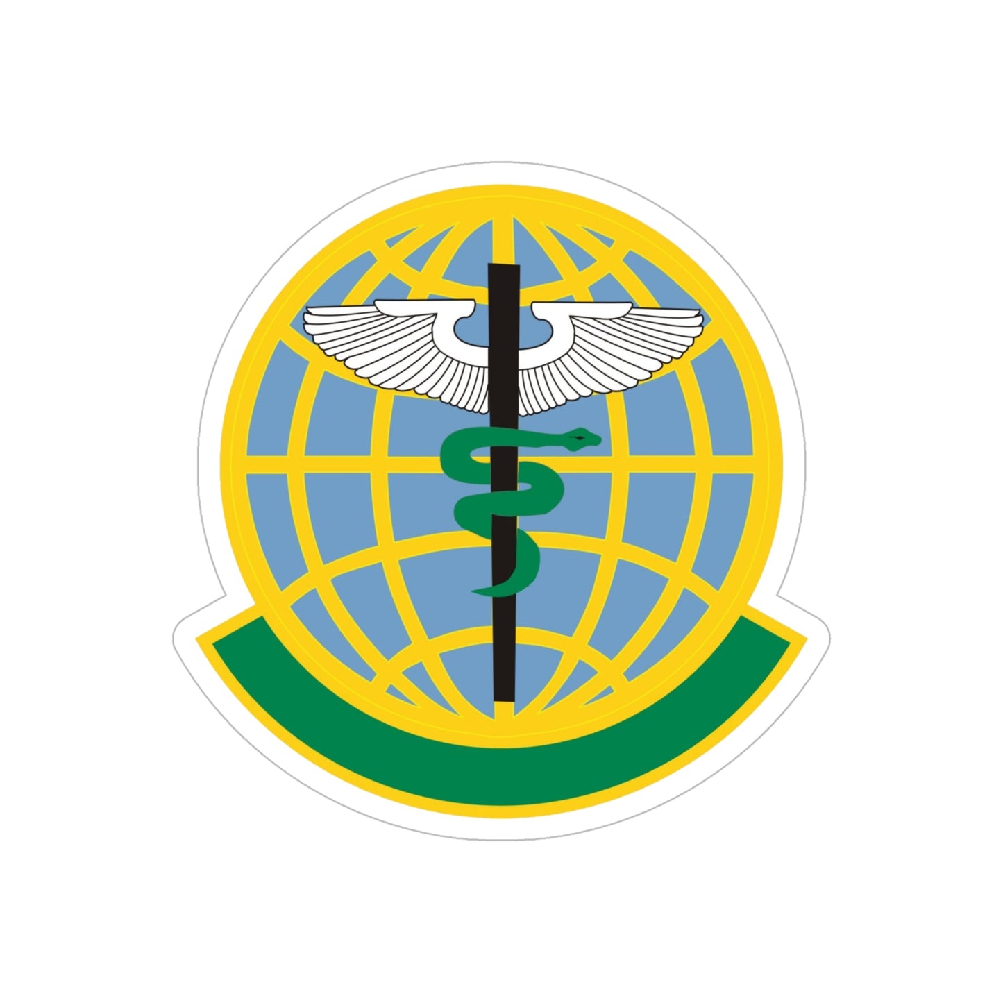 325 Medical Operations Squadron ACC (U.S. Air Force) REVERSE PRINT Transparent STICKER-6" × 6"-The Sticker Space