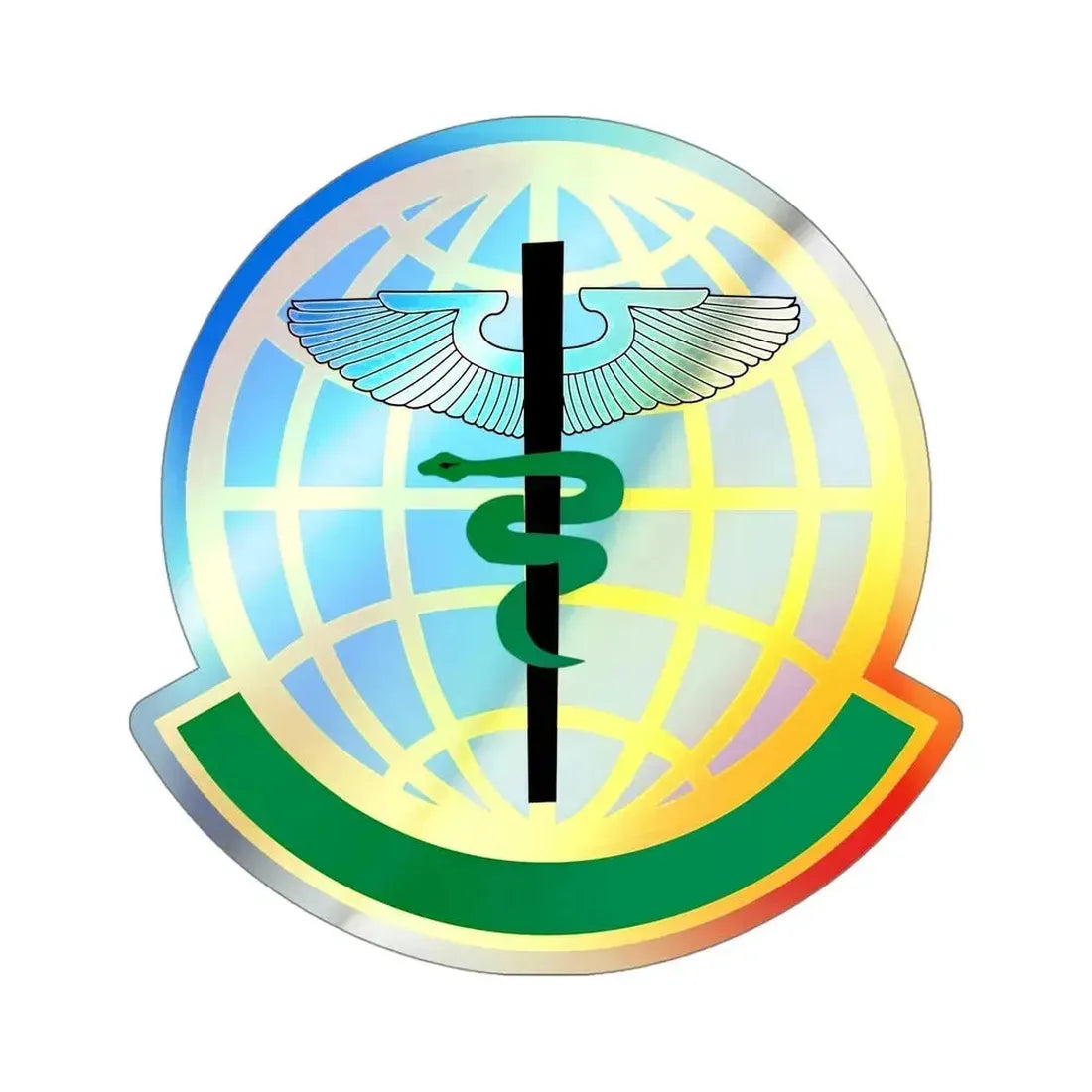 325 Medical Operations Squadron ACC (U.S. Air Force) Holographic STICKER Die-Cut Vinyl Decal 4 Inch Holographic - The Sticker Space