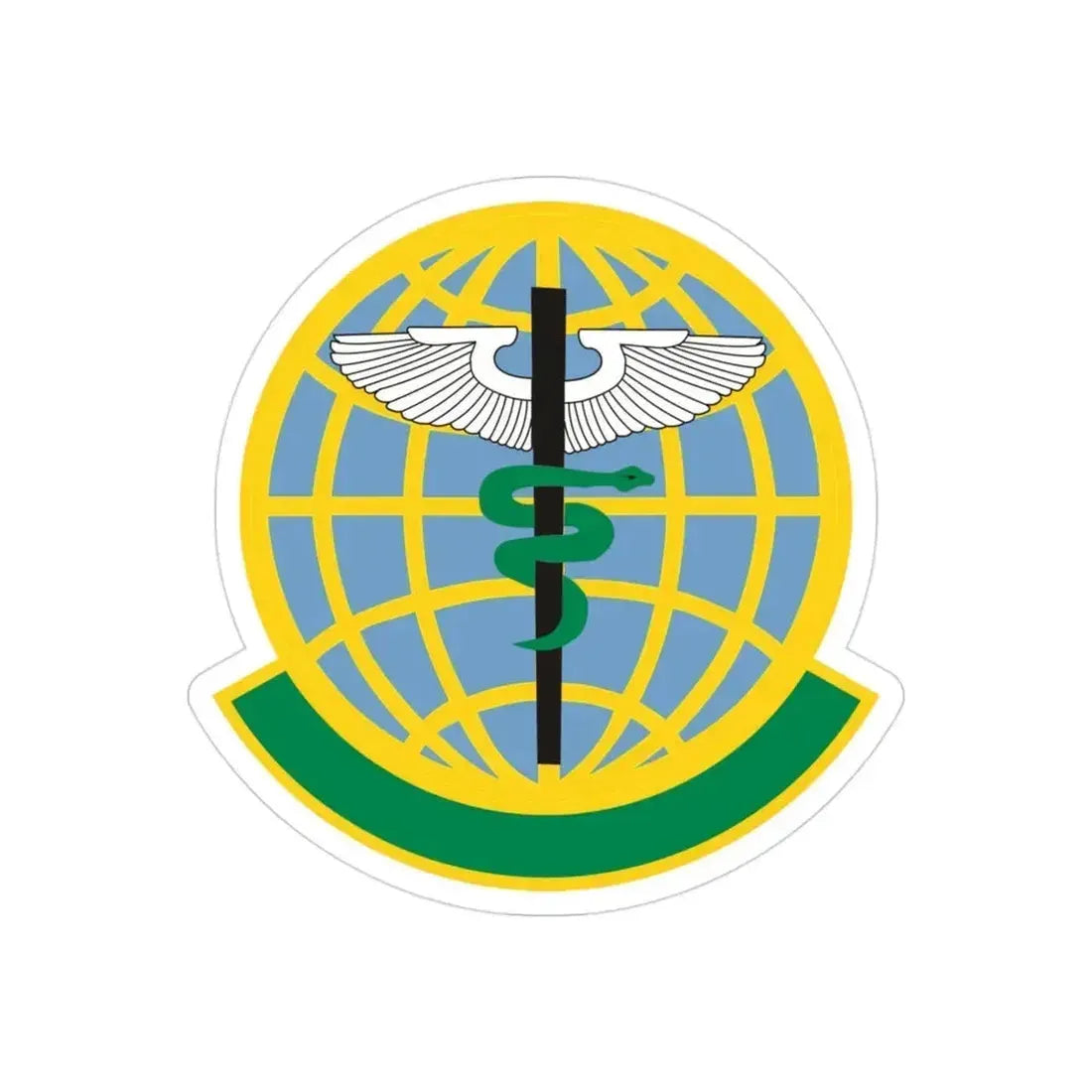 325 Medical Operations Squadron ACC (U.S. Air Force) REVERSE PRINT Transparent Die-Cut STICKER 3 Inch Die-Cut Transparent - The Sticker Space