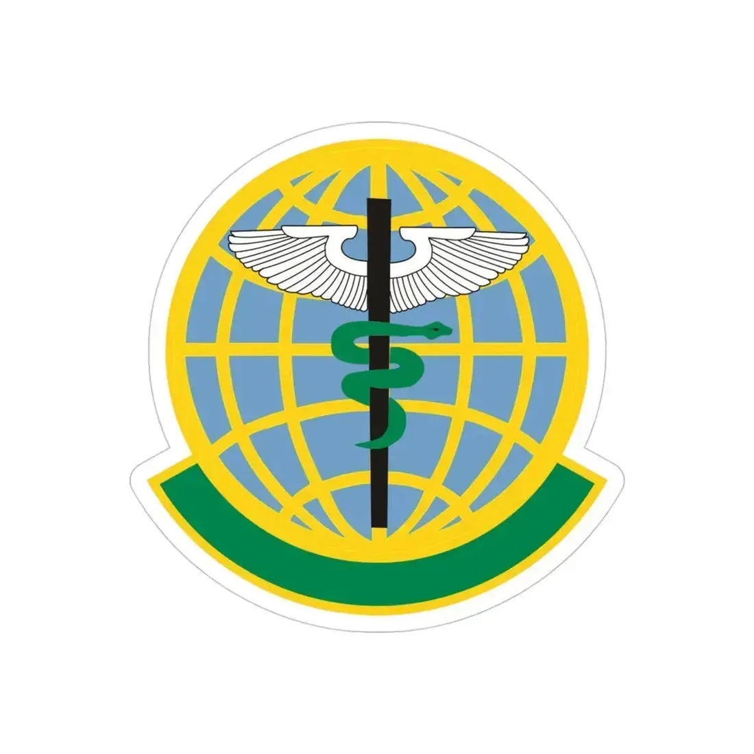 325 Medical Operations Squadron ACC (U.S. Air Force) REVERSE PRINT Transparent Die-Cut STICKER 4 Inch Die-Cut Transparent - The Sticker Space