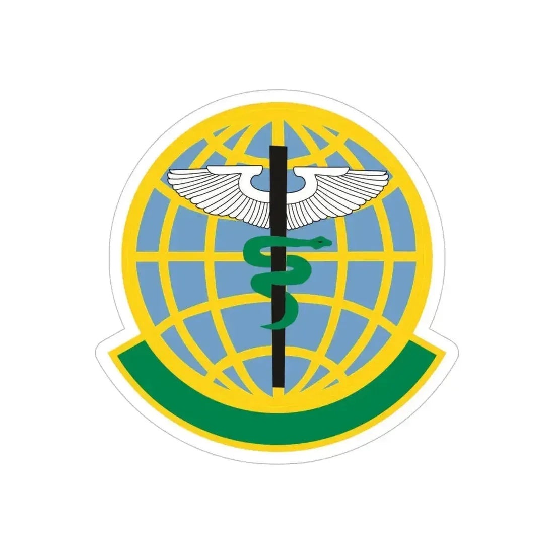325 Medical Operations Squadron ACC (U.S. Air Force) REVERSE PRINT Transparent Die-Cut STICKER 5 Inch Die-Cut Transparent - The Sticker Space