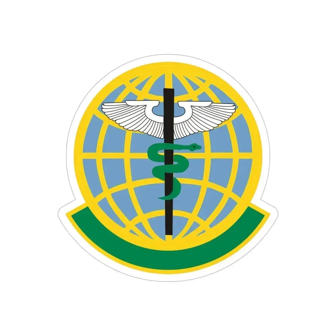 325 Medical Operations Squadron ACC (U.S. Air Force) REVERSE PRINT Transparent Die-Cut STICKER 6 Inch Die-Cut Transparent - The Sticker Space