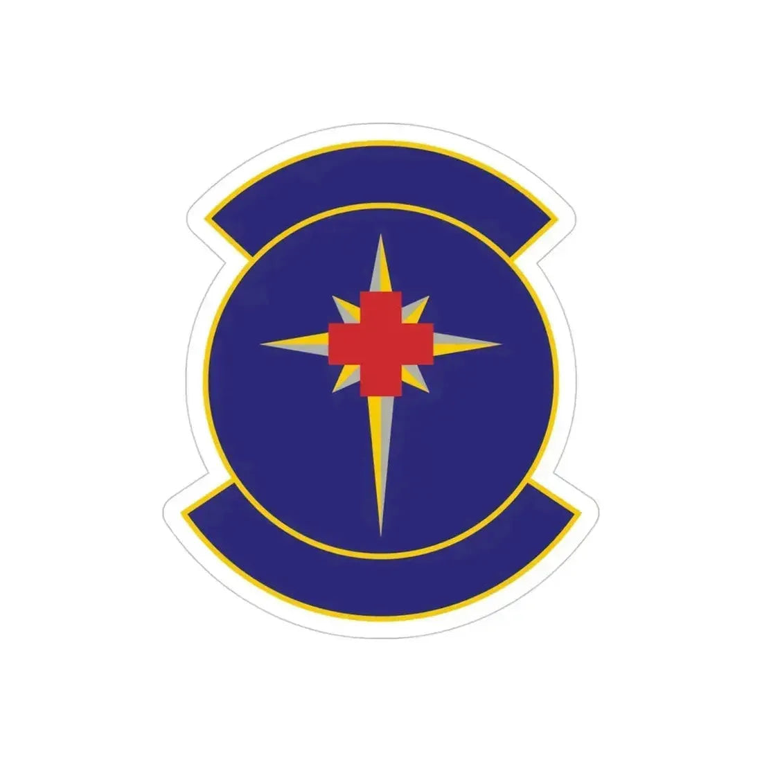 325 Medical Support Squadron ACC (U.S. Air Force) REVERSE PRINT Transparent Die-Cut STICKER 4 Inch Die-Cut Transparent - The Sticker Space